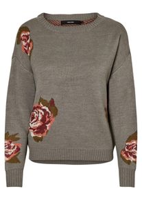 V&eacute;ro Moda VERO MODA, Damen Blu-Strickpullover, Grau / Khaki / Pastellrot