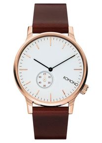 Komono, Damen Uhr 'Winston KOM-W3007', Dunkelbraun / Rosegold / Weiß
