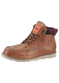 Superdry, Herren Schn&uuml;rboots, Hellbraun / Rot / Schwarz
