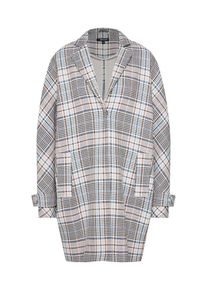 More & More MORE & MORE, Damen Mantel 'Coloured Check Active', Grau / Mischfarben