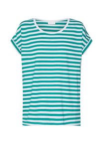 Vila, Damen T-Shirt 'Dreamers', Grün / Weiß
