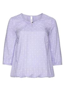 sheego Casual, Damen Tunika, Flieder / Weiß