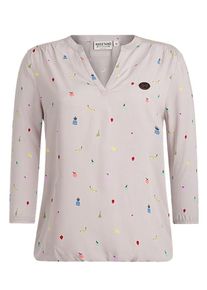 Naketano, Damen Shortsleeve 'Excuse My French', Beige / Mischfarben