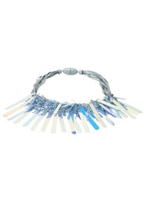 Heine, Damen Collier, Azur / Neonblau / Helllila / Silber