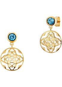 CAI Caï, Damen Ohrhänger, Blau / Gold