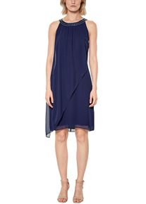 s.Oliver BLACK LABEL, Damen Chiffonkleid, Navy