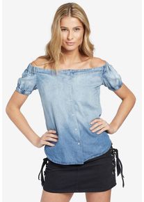 Khujo, Damen Bluse 'Henrietta', Blue Denim