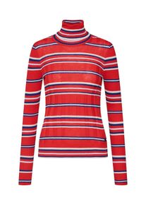 Pepe Jeans, Damen Rolkragenpullover 'FLOR', Rot / Schwarz