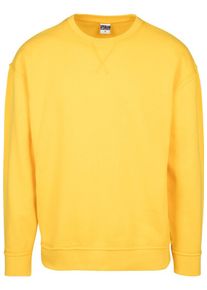 Urban Classics, Herren Oversize Pullover 'Open Edge Crew', Gelb