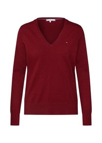 Tommy Hilfiger, Damen Feinstrickpullover 'NEW IVY V-NK SWTR', Merlot