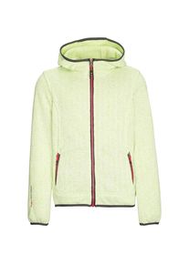 Killtec, M&auml;dchen Strickfleecejacke 'ABINE', Hellgr&uuml;n / Rot