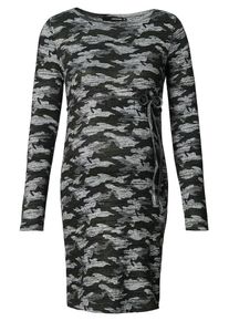 Supermom, Damen Kleid, Hellgrau / Dunkelgrün / Schwarz