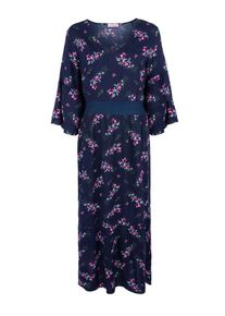 TRIANGLE, Damen Maxikleid, Dunkelblau / Mischfarben