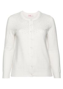 sheego Class, Damen Strickjacke, Offwhite