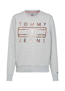 Tommy Jeans, Damen Sweatshirt 'TJW METALLIC CREW', Gold / Graumeliert