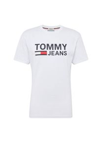 Tommy Jeans, Herren T-Shirt 'TJM TOMMY CLASSICS LOGO TEE', Dunkelblau / Wei&szlig;