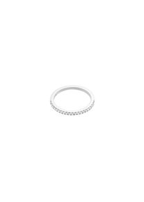 ID fine, Damen Ring 'White Simplicity', Silber / Wei&szlig;