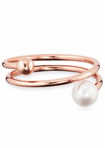CAI Ca&iuml;, Damen Perlenring'love, pearl twist, C7339R/90/46', Rosegold