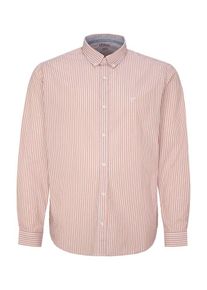 s.Oliver RED LABEL, Herren Hemd, Rauchgrau / Pfirsich / Weiß