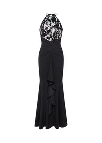Lipsy, Damen Abendkleid 'BLACK SEQUIN BUILT UP MAXI', Hellgrau / Schwarz