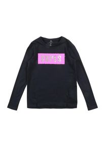 name it, M&auml;dchen Longsleeve 'NKFLEISA', Dunkelblau / Dunkelpink / Silber