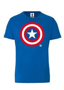 logoshirt, Herren T-Shirt, Blau / Hellrot / Wei&szlig;