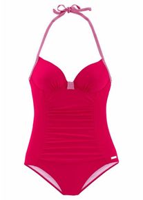 Lascana, Damen B&uuml;gel-Badeanzug, Pink / Wei&szlig;