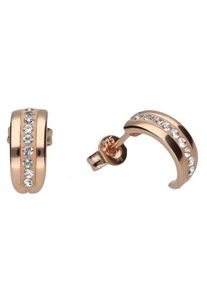Firetti, Damen Ohrstecker, Rosegold / Weiß