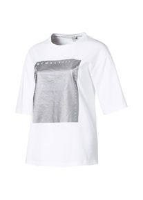 Puma, Damen T-Shirt 'TZ', Silber / Weiß