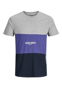 Jack & Jones JACK & JONES, Herren T-Shirt, Dunkellila / Schwarz / Wei&szlig;