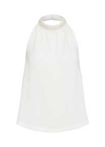 Only, Damen Top 'onlSCARLETT S/L HALTERNECK WVN', Wei&szlig;