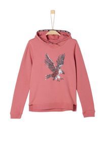 s.Oliver Junior, M&auml;dchen Sweater, Kastanienbraun / Silbergrau / Lachs