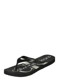 Calvin Klein Jeans, Herren Zehentrenner 'DASH', Schwarz / Weiß