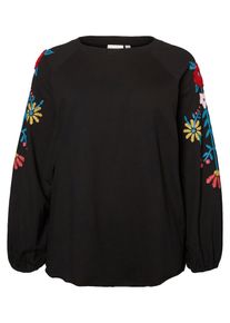 JUNAROSE, Damen Bluse, Mischfarben / Schwarz