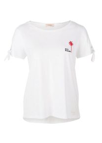 TRIANGLE, Damen Statet-Shirt mit Knoten-Detail, Weiß