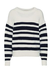 EDITED, Damen Pullover 'Dory', Navy / Naturweiß