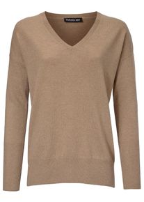 Heine, Damen V-Pullover, Camel