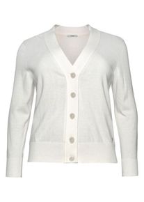 Tom Tailor, Damen Polo Team Strickjacke, Offwhite