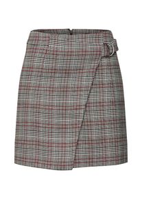 EDC by Esprit, Damen Rock 'Skirt Skirts woven', Grau / Rot / Schwarz