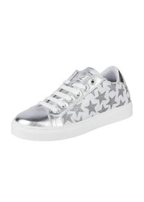 Heine, Damen Sneaker, Silber / Wei&szlig;