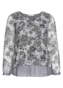 sheego Style, Damen Tunika, Stone / Weiß