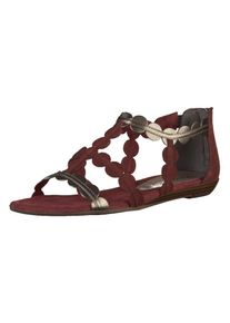 Tamaris, Damen Sandalen, Bordeaux / Silber