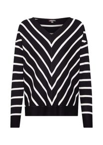 Street One, Damen Pullover 'EOS', Schwarz / Wei&szlig;