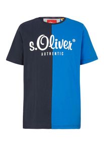 s.Oliver Junior, T-Shirt, Blau / Nachtblau / Weiß