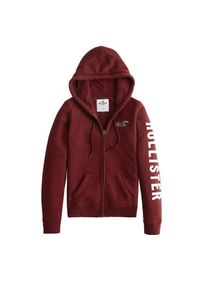 Hollister, Damen Sweatjacke 'TIMELESS TECH LOGO CORE FZ', Burgunder