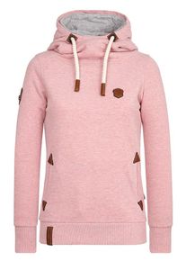 Naketano, Damen Sweatshirt 'Bau Ma Einen', Braun / Hellpink / Wei&szlig;