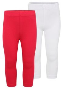 Arizona, M&auml;dchen Leggings, Rot / Wei&szlig;