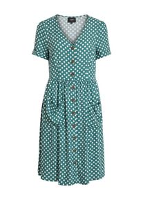 Object, Damen Kleid, Türkis / Weiß