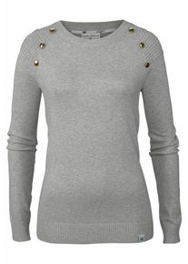 Tom Tailor Polo Team, Damen Rundhalspullover, Graumeliert