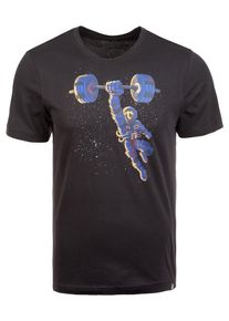 Reebok, Herren Trainingsshirt 'Gravity Sucks', Blau / Pastellgelb / Schwarz